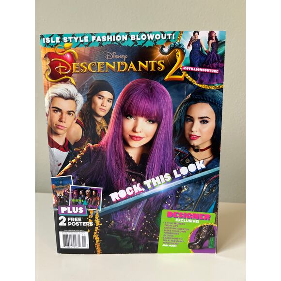 Disney Descendants 2 Rock This Look Magazine Plus 2 Pull Out Posters 2017 - Picture 1 of 5